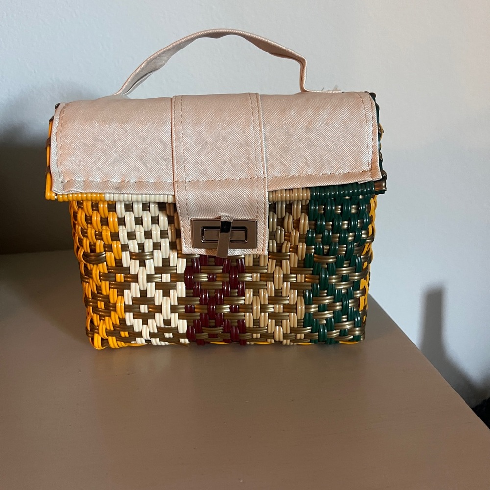 Multicolor Woven Handbag